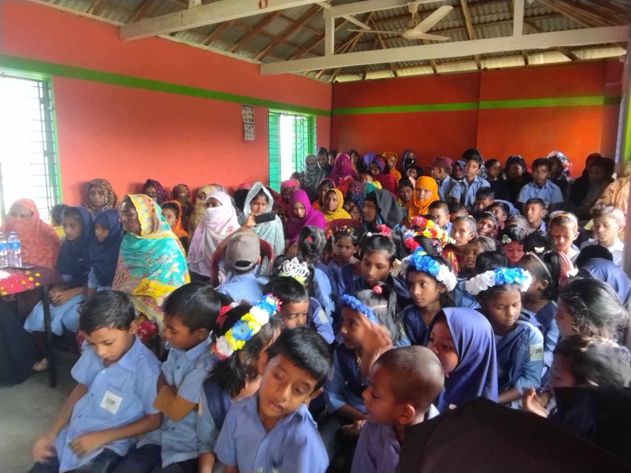 School children together