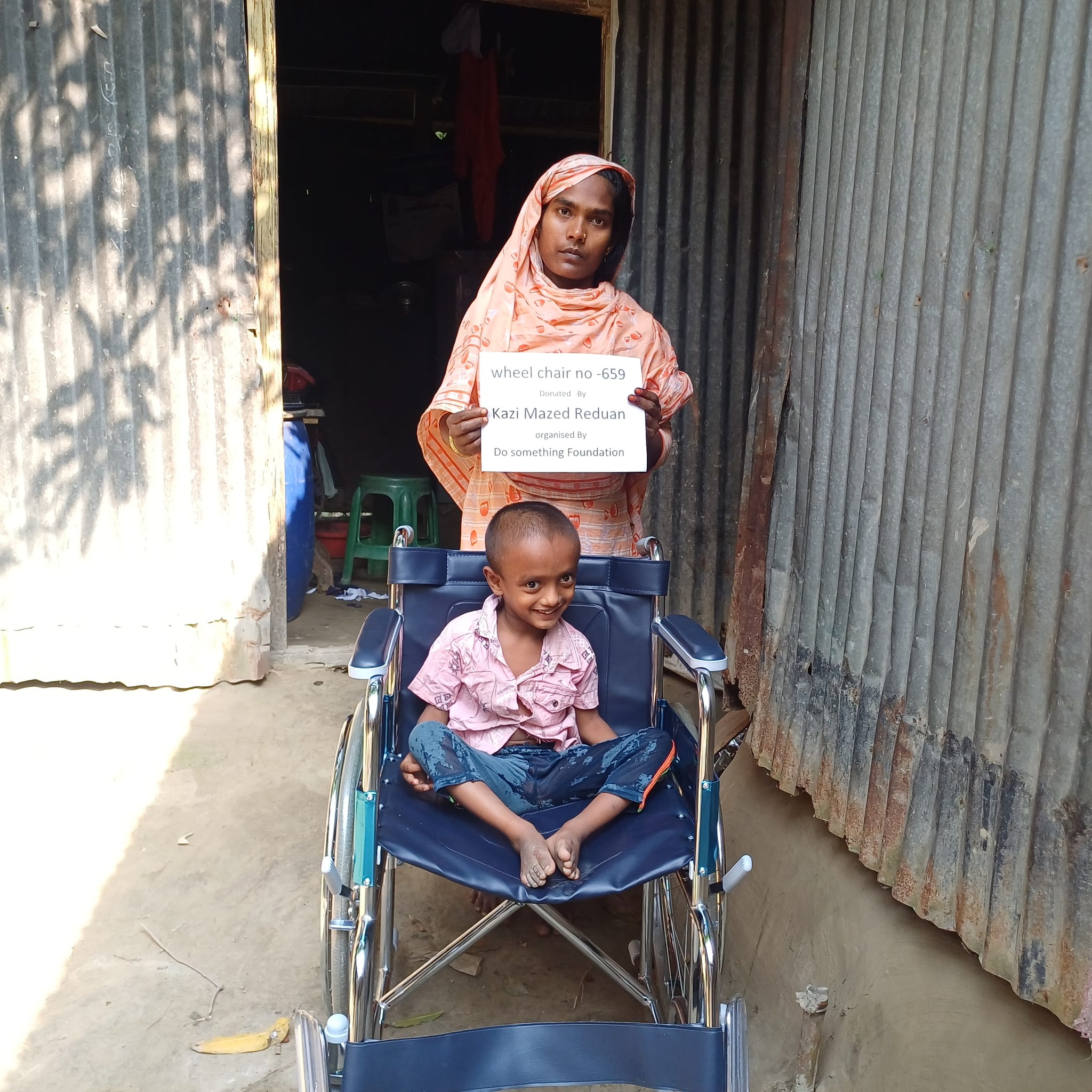 Supporting a person with a new wheelchair