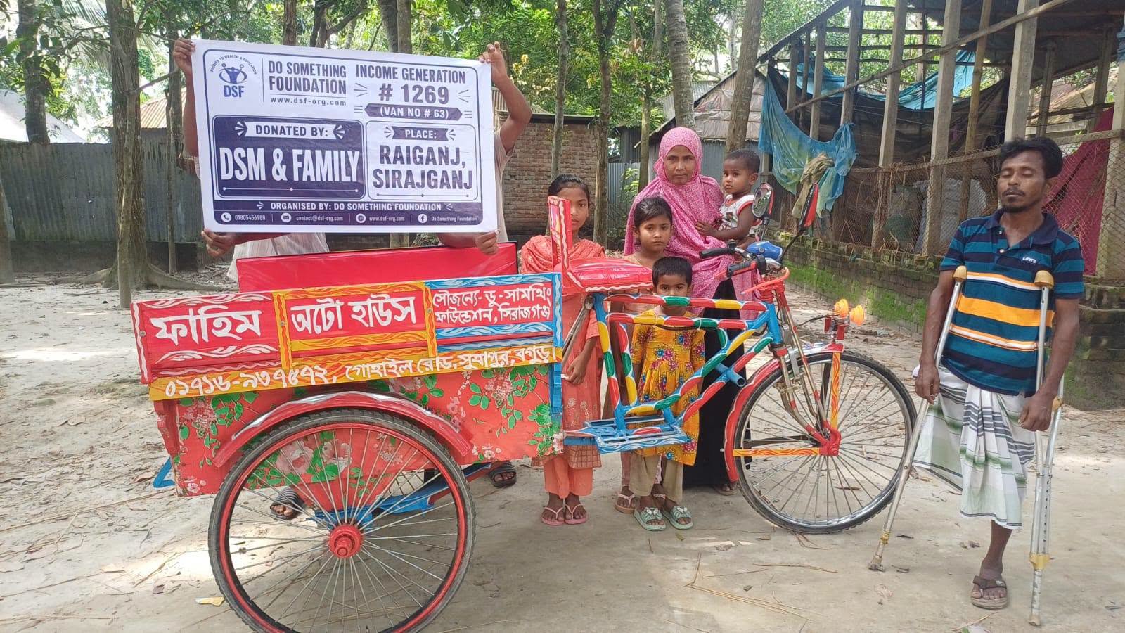 DSF Provides a New Auto Van to Support Saheb Ali’s Livelihood