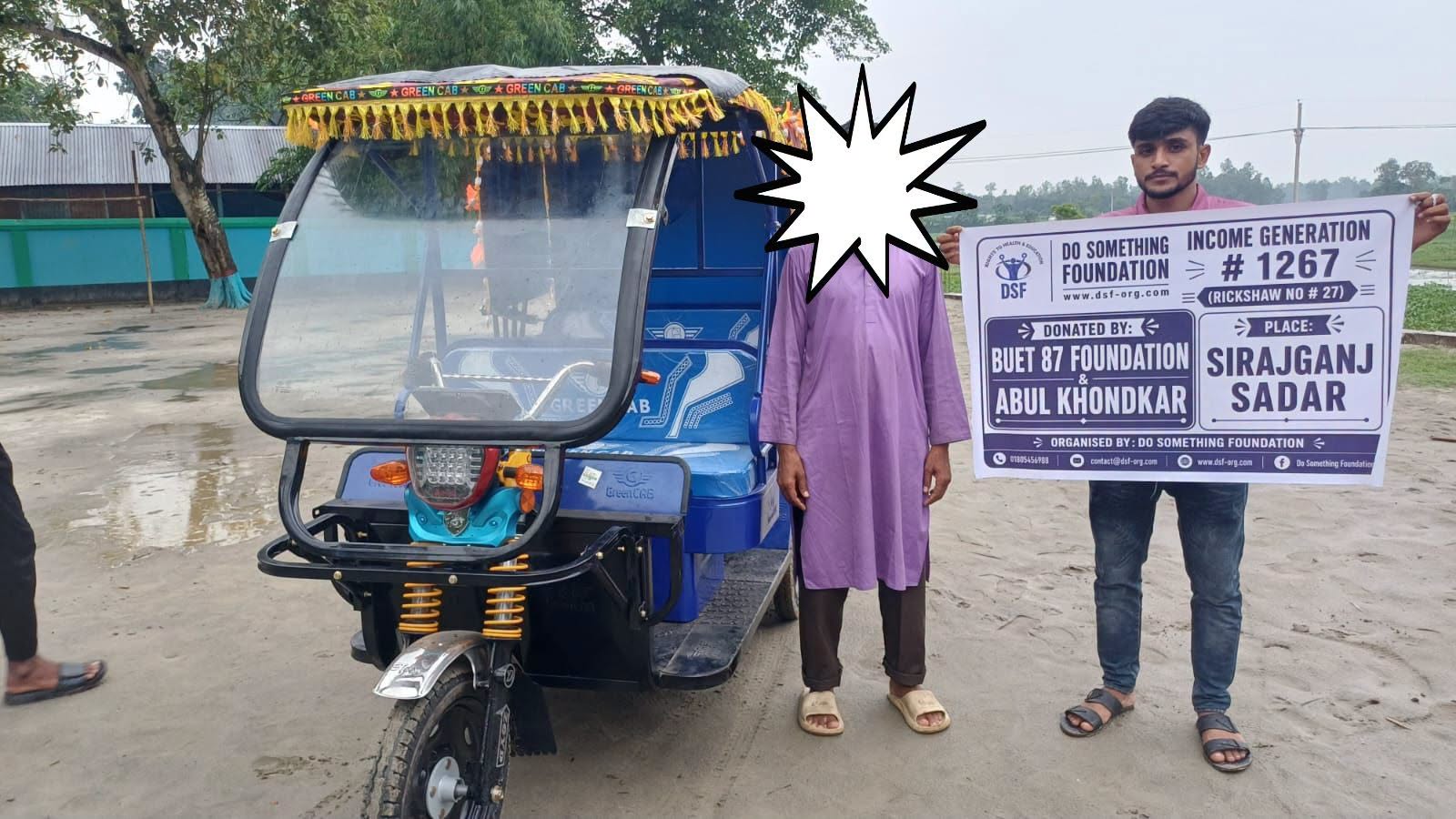 DSF Handed Over a New Auto Rickshaw to Empower Hardworking Beneficiary