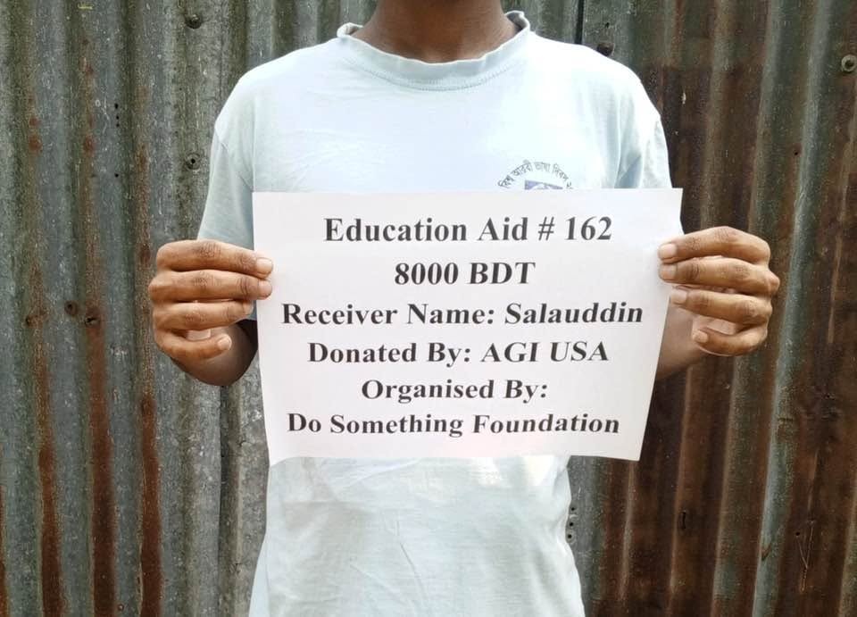 DSF Provides BDT 8,000 Education Aid to Support an Honours Student