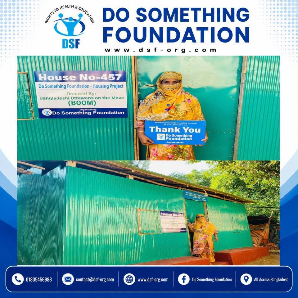 DSF Provides a New Home for a Flood-Affected Family in Satkania